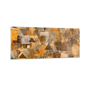 Obraz na szkle - Świat ujęty w formę - 100x40 cm