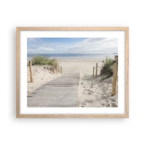 Plakat w ramie jasny dąb - Po horyzont - 50x40 cm
