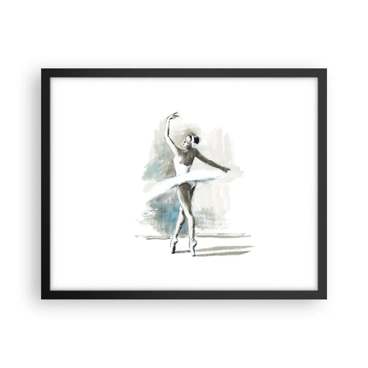 Plakat w czarnej ramie - Zaklęta w łabędzia - 50x40 cm