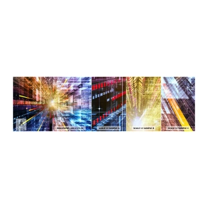 Fototapeta Próbka Samoprzylepna Deluxe Sticker - Świetlny korytarz - Abstrakcja, Grafika, 3D - 100x30 cm