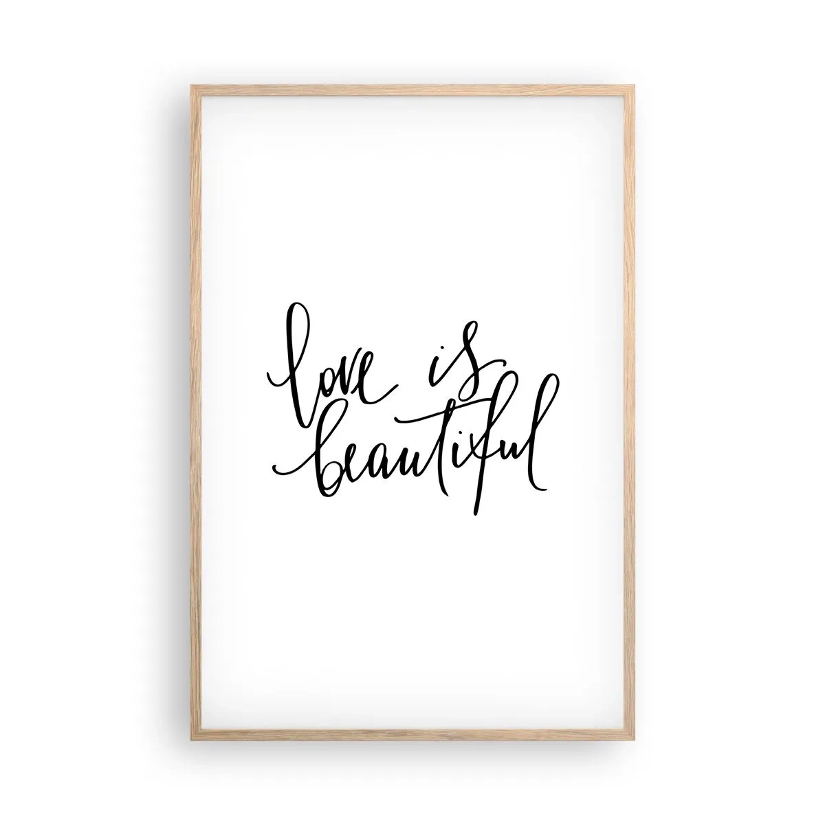 Plakat w ramie jasny dąb - Czytaj i powtarzaj - 61x91 cm