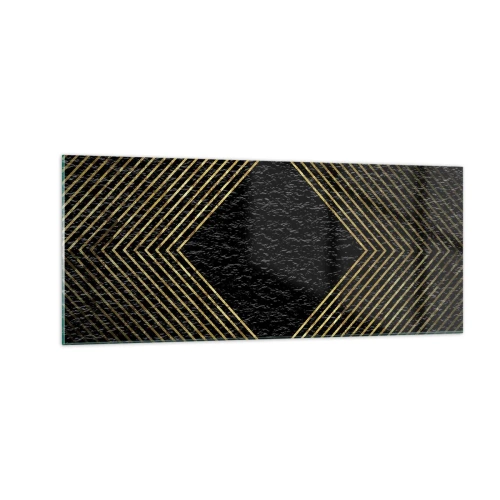 Obraz na szkle - Geometria w stylu glamour - 100x40 cm