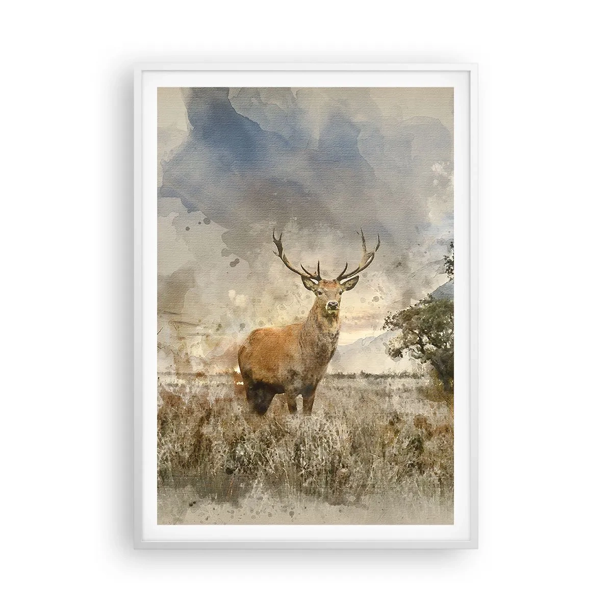 Plakat w białej ramie - Godność - siła - dostojeństwo - 70x100 cm