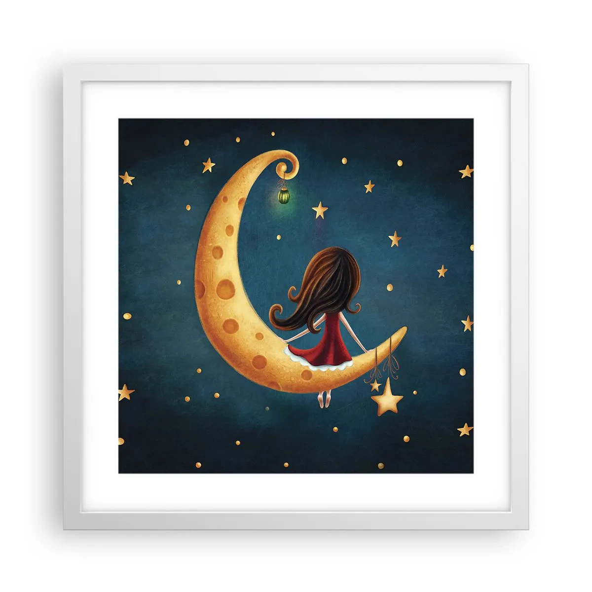 Plakat w białej ramie - Pewnego razu… - 40x40 cm