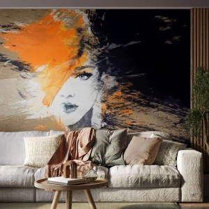 Fototapeta Samoprzylepna Deluxe Sticker - I staje się światło - Abstrakcja, Twarz Kobiety, Kobieta - 350x256 cm