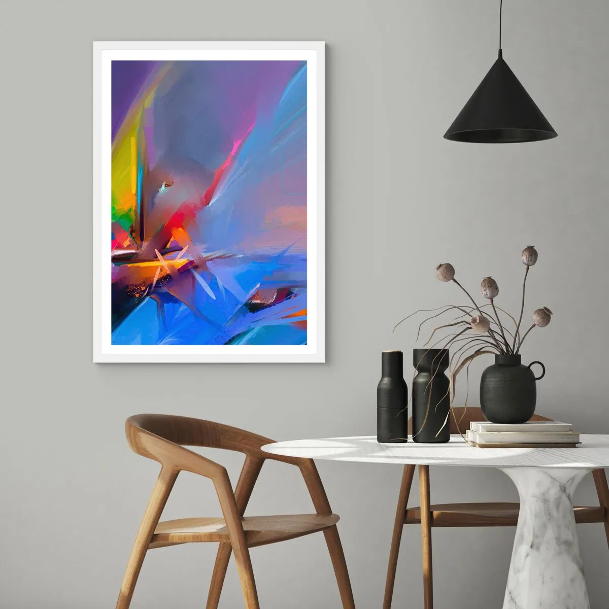 Plakat w białej ramie - Śmigła jak ptak - 70x100 cm