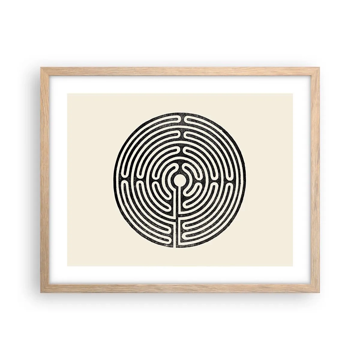 Plakat w ramie jasny dąb - Tajemniczy porządek - 50x40 cm