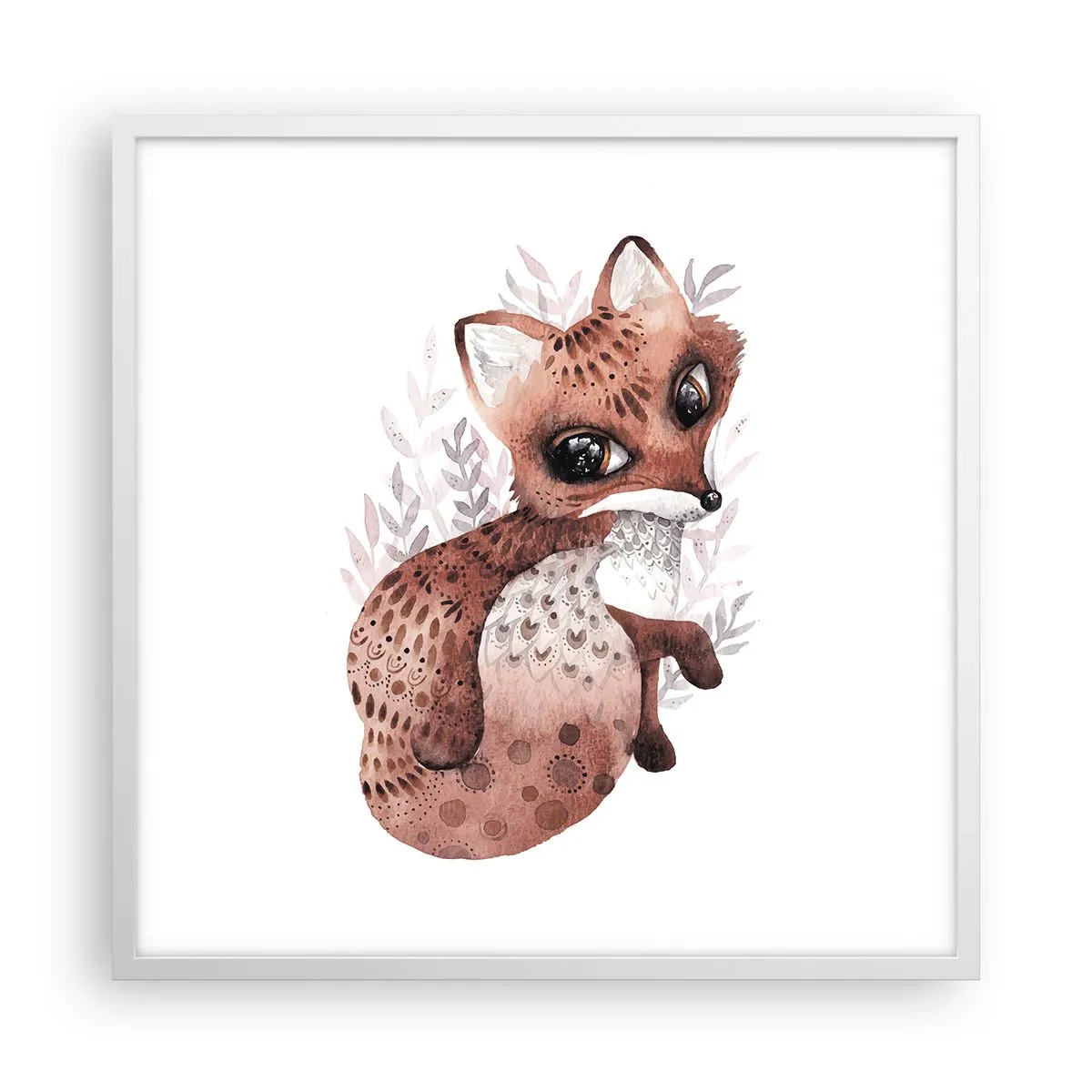 Plakat w białej ramie - Tylko pokochać - 60x60 cm