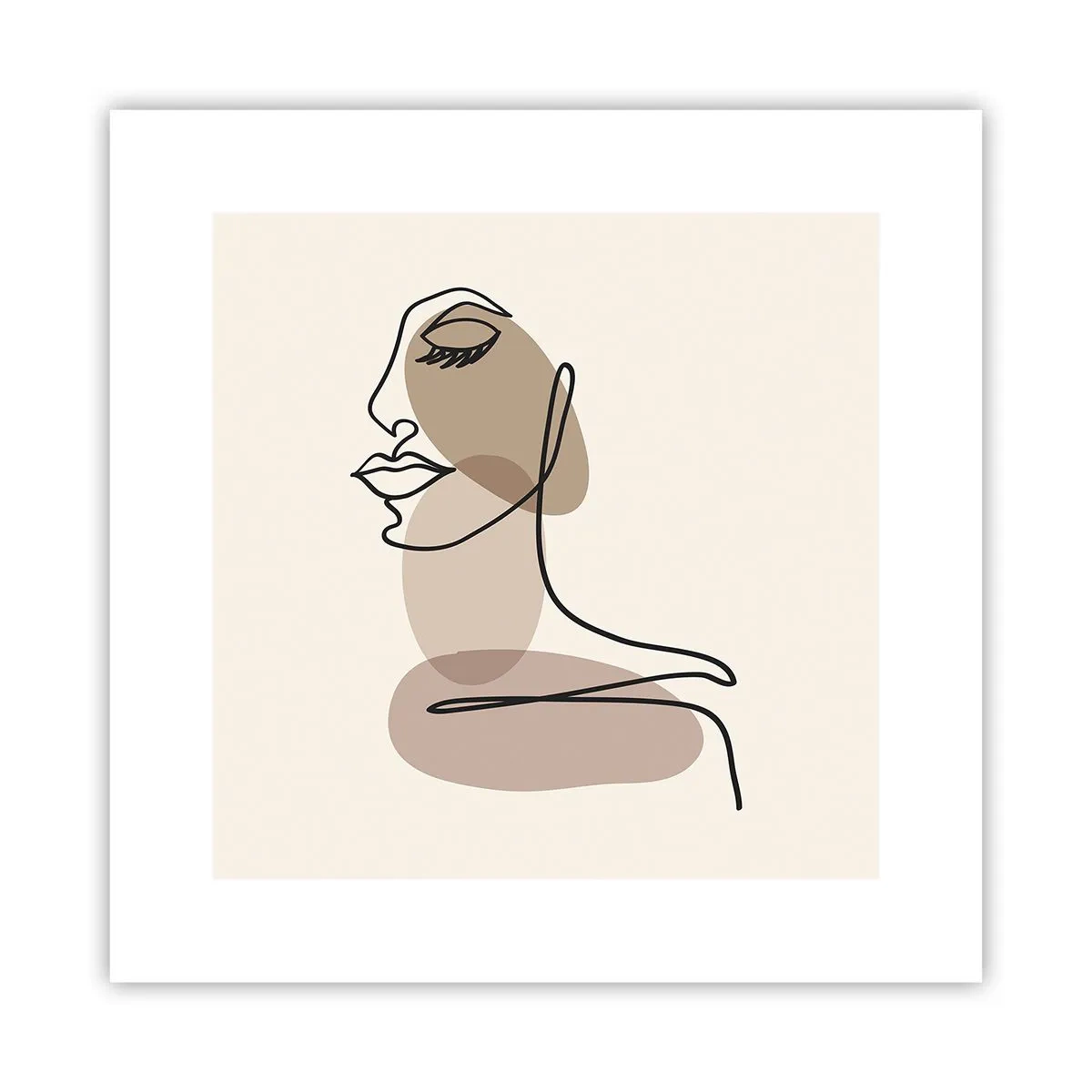 Plakat - Pewna linia piękna - 30x30 cm