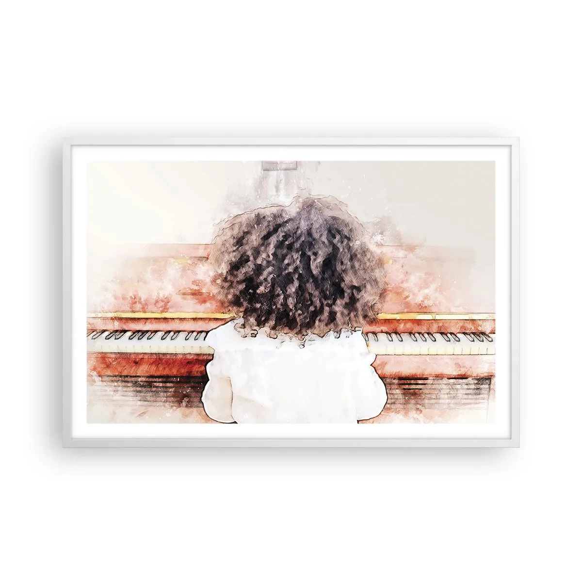 Plakat w białej ramie - W nowym świecie - 91x61 cm