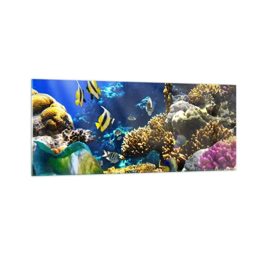 Obraz na szkle - Duży ruch na wakacyjnym szlaku - 100x40 cm