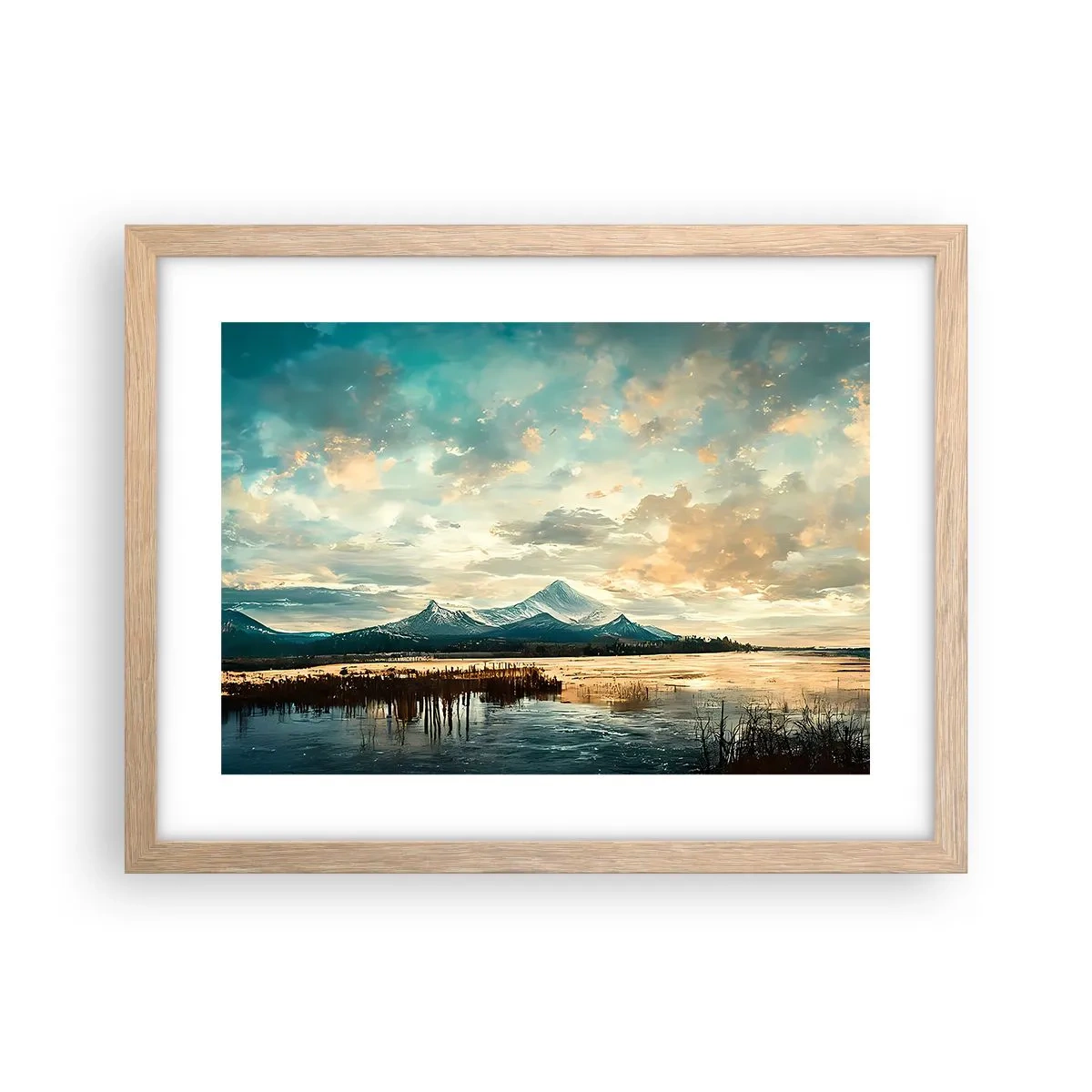 Plakat w ramie jasny dąb - Pod opieką nieba - 40x30 cm