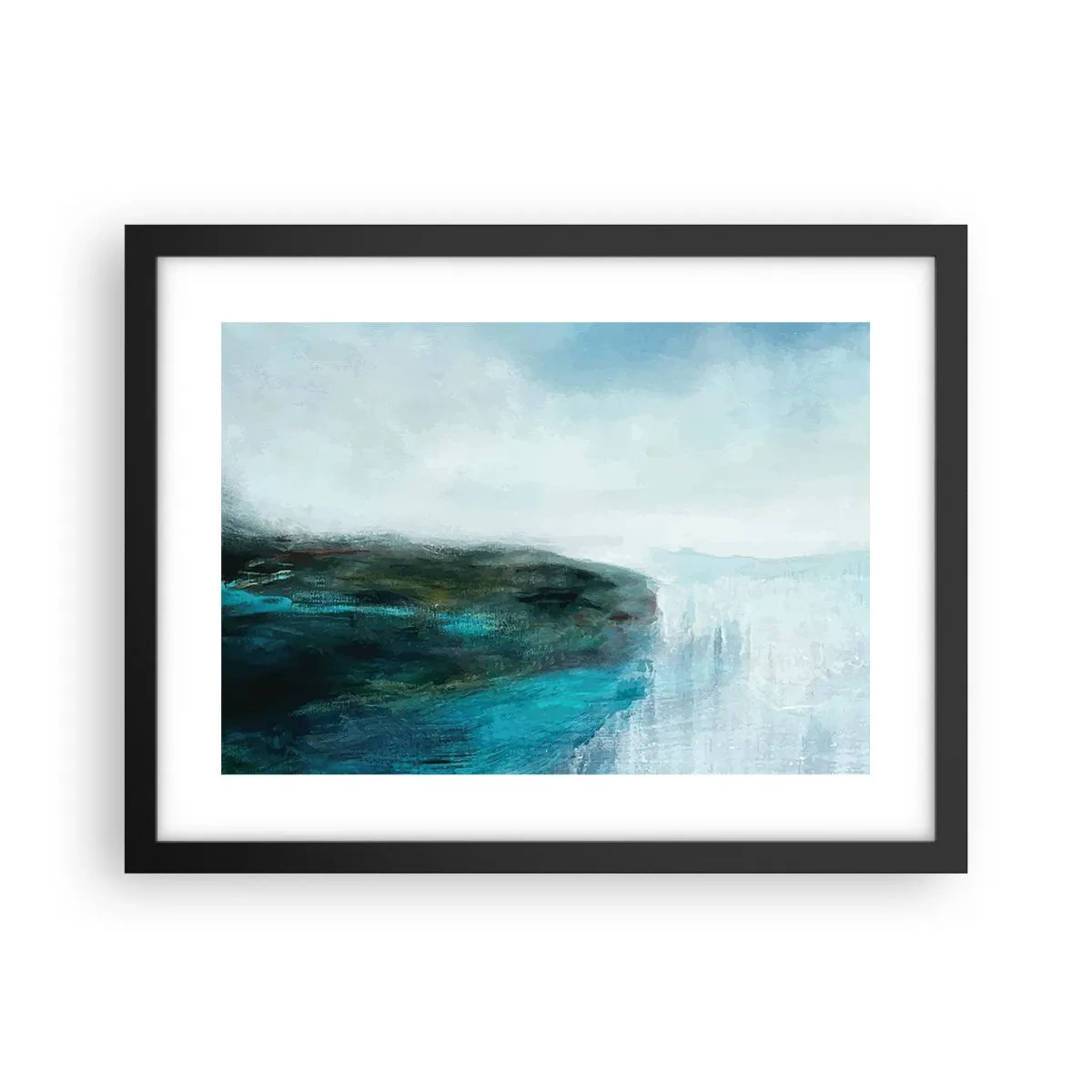 Plakat w czarnej ramie - Abstrakcja marynistyczna - 40x30 cm