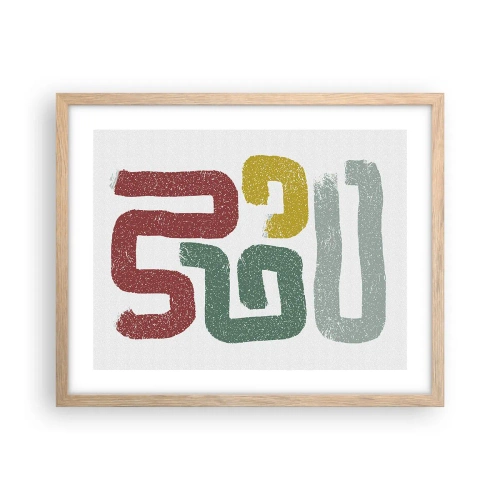Plakat w ramie jasny dąb - W nieznanym języku - 50x40 cm