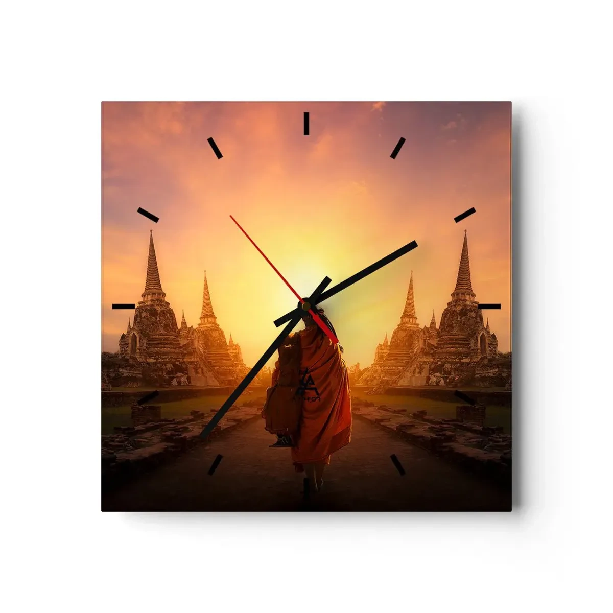 Zegar ścienny - W spokoju przez wieczność - 40x40 cm
