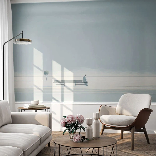 Fototapeta Samoprzylepna Deluxe Sticker - Tak, czekam. - Minimalistyczny, Samotny, Człowiek - 250x175 cm