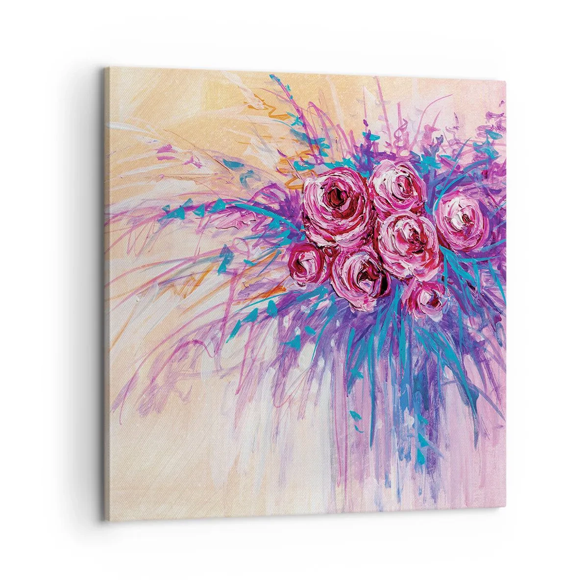 Obraz na płótnie - Różana fontanna - 60x60 cm