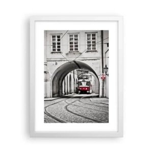 Plakat w białej ramie - Przez miejski labirynt - 30x40 cm