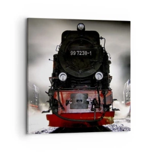 Obraz na płótnie - Stoi i sapie, dyszy i dmucha - 70x70 cm