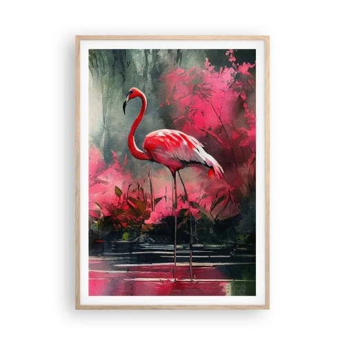 Plakat w ramie jasny dąb - Lekcja naturalnego wdzięku - 70x100 cm