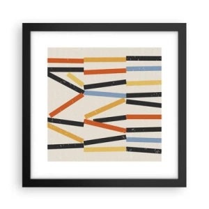 Plakat w czarnej ramie - Kompozycja na poziomie - 30x30 cm