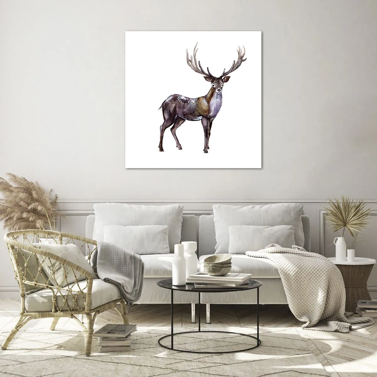 Obraz na szkle - Król północnej puszczy - 70x70 cm