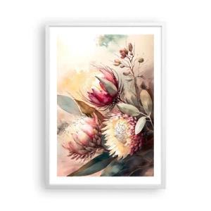 Plakat w białej ramie - Z profilu i en face - 50x70 cm