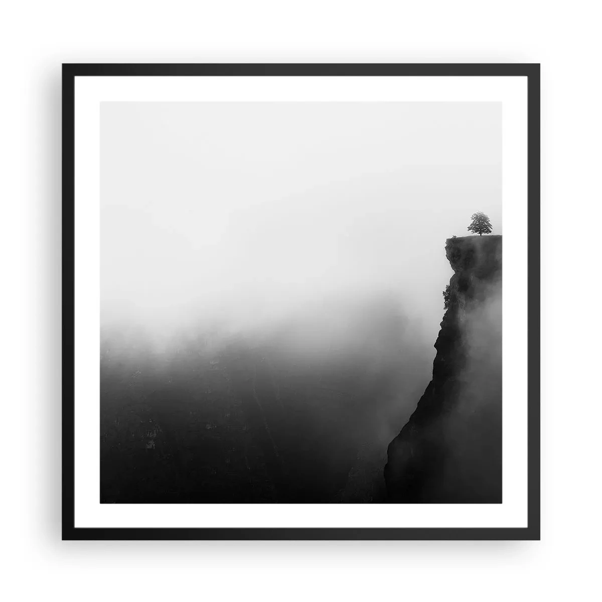 Plakat w czarnej ramie - Na skraju świata - 60x60 cm