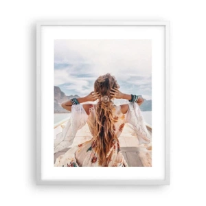Plakat w białej ramie - W drodze ku szczęściu - 40x50 cm