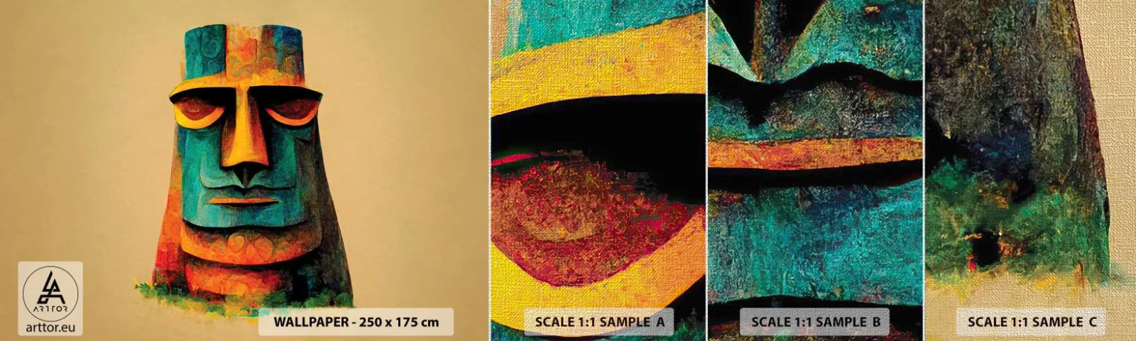 Fototapeta Próbka Premium Canvas - Posągowy, a sympatyczny - Posąg, Rzeźba, Sztuka - 100x30 cm