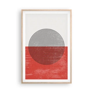 Plakat w ramie jasny dąb - W samo sedno - 61x91 cm