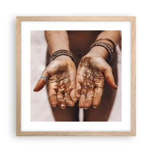 Plakat w ramie jasny dąb - Dar dla ciebie - 40x40 cm