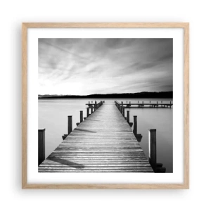 Plakat w ramie jasny dąb - U wodopoju – spokoju - 50x50 cm