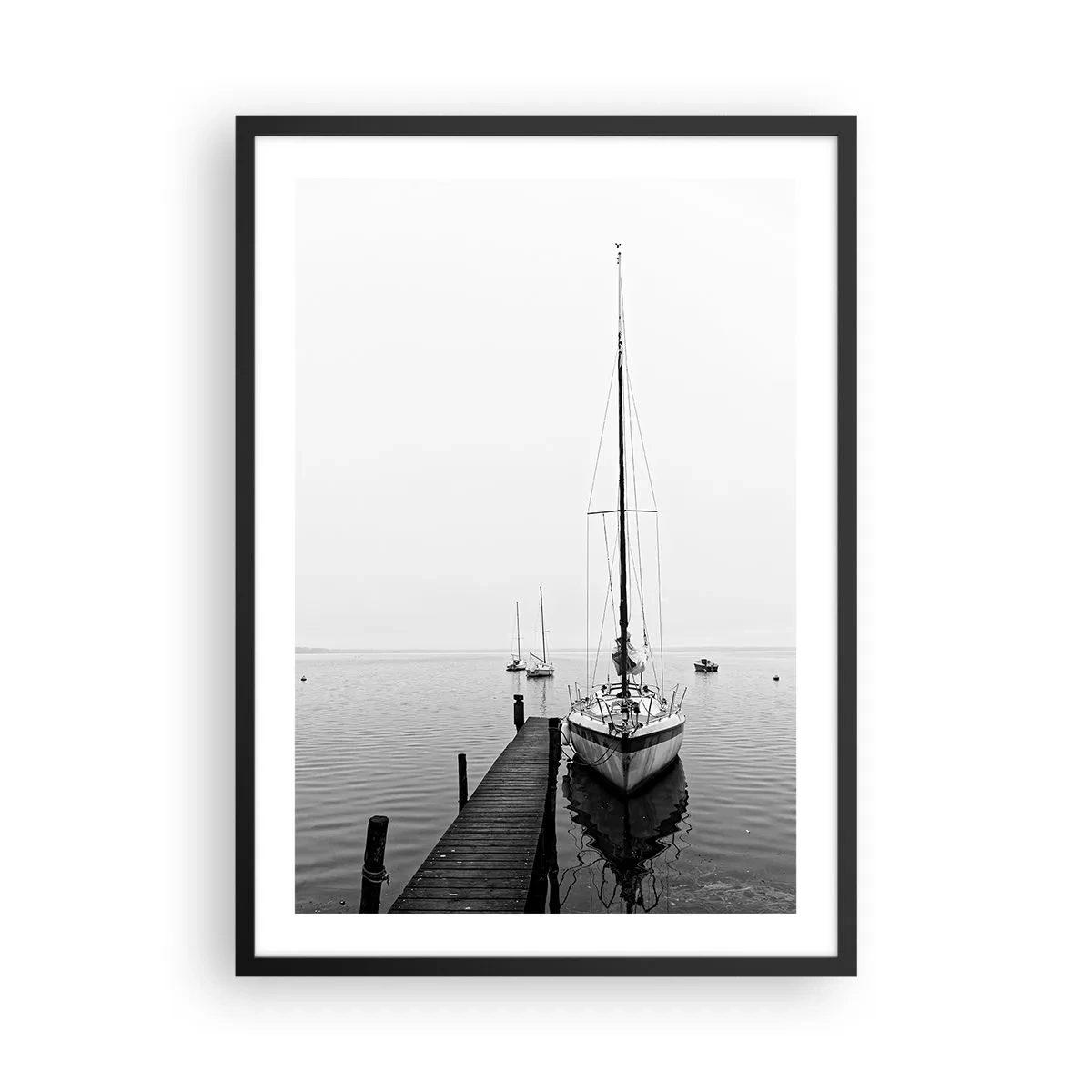 Plakat w czarnej ramie - Gotowy do drogi - 50x70cm - Gotowy do drogi - Nowoczesna dekoracja ścienna do salonu i sypialni ARTTOR