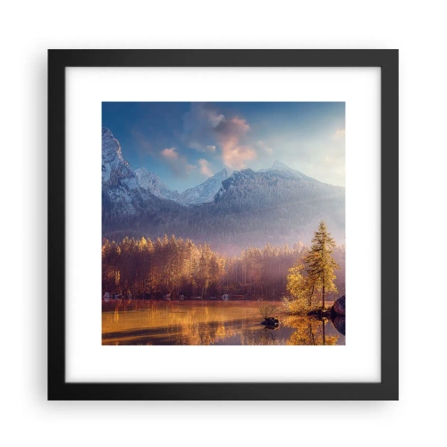 Plakat w czarnej ramie - W górach i dolinach - 30x30 cm