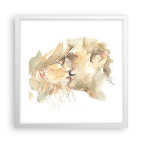 Plakat w białej ramie - Odnaleziona połowa? - 40x40 cm