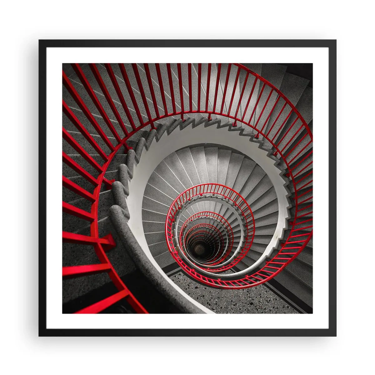 Plakat w czarnej ramie - Zabawy architektury - 60x60 cm