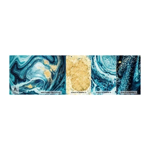 Fototapeta Próbka Samoprzylepna Deluxe Sticker - Błekitny wir - Abstrakcja, Sztuka, Nowoczesny Wzór - 100x30 cm