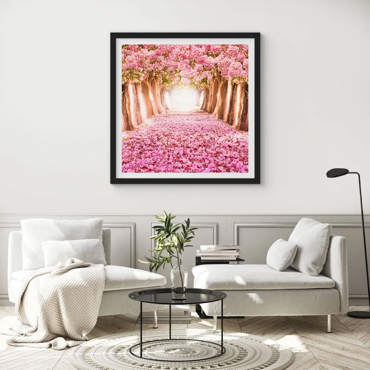 Plakat w czarnej ramie - Droga do raju - 50x50 cm