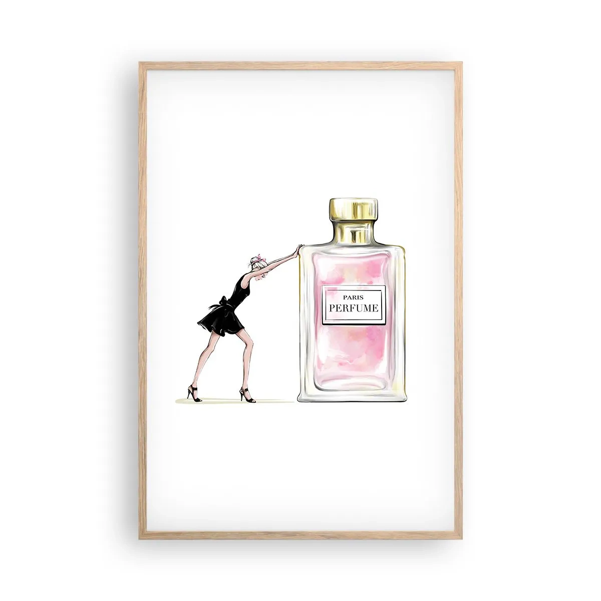 Plakat w ramie jasny dąb - Esencja kobiecości - 61x91 cm