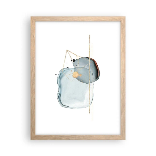 Plakat w ramie jasny dąb - Studium kropli - 30x40 cm