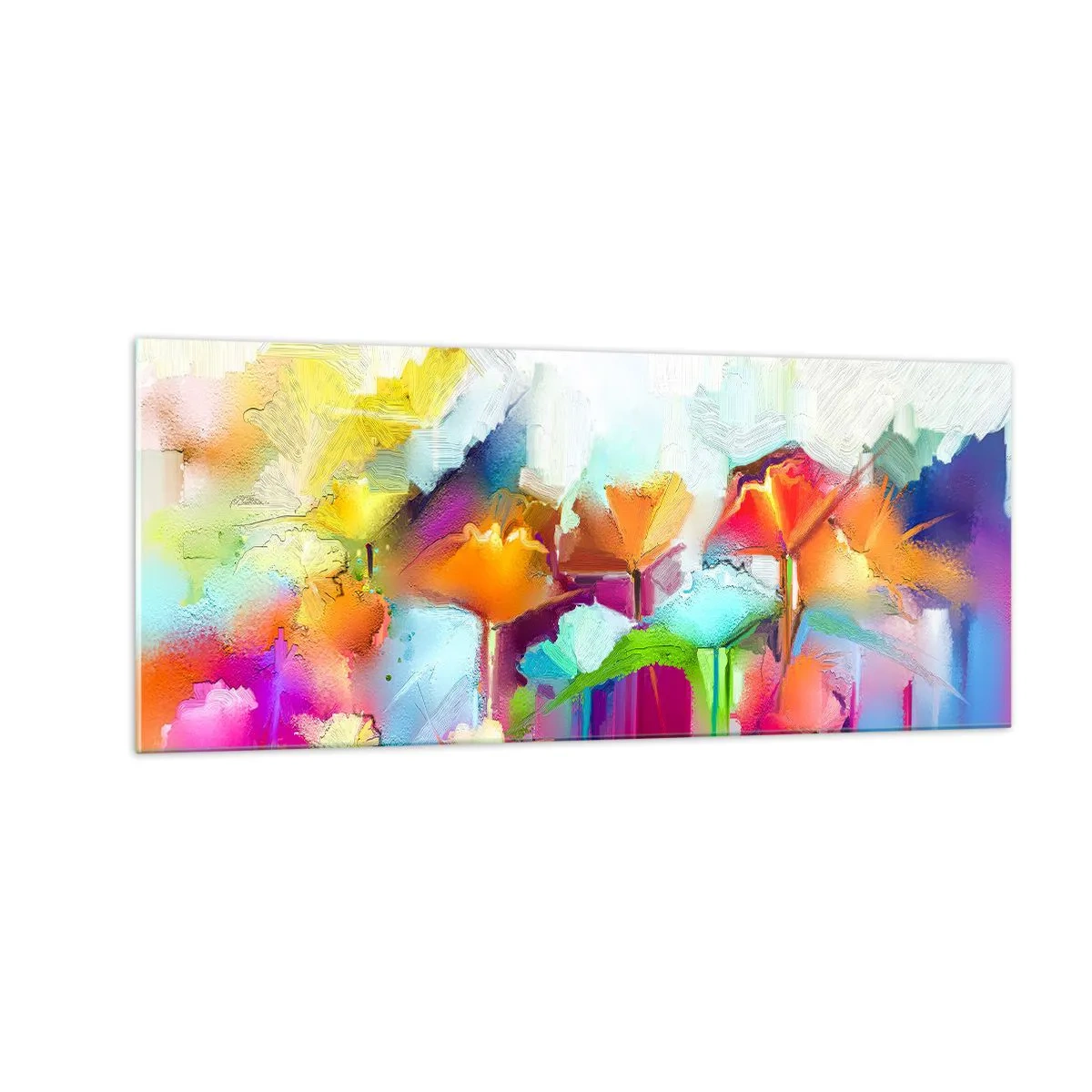Obraz na szkle - Tęcza zakwitła - 100x40 cm