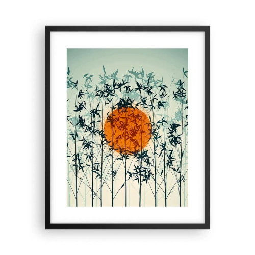 Plakat w czarnej ramie - Japońskie słońce - 40x50 cm