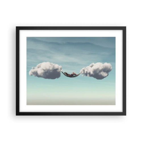 Plakat w czarnej ramie - Błogość chwili - 50x40 cm