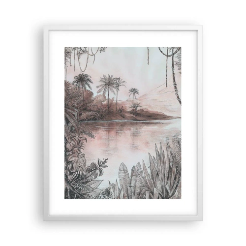 Plakat w białej ramie - XIX-wieczny pamiętnik odkrywcy - 40x50 cm