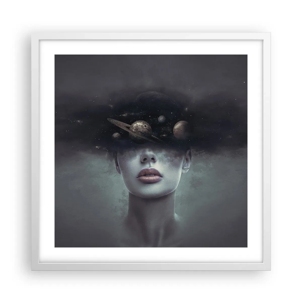 Plakat w białej ramie - A planety szaleją… - 50x50 cm