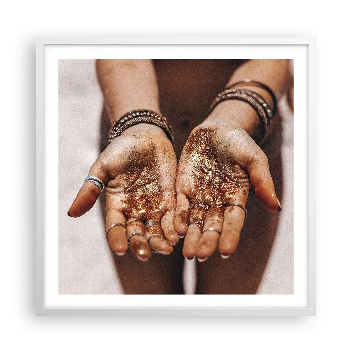 Plakat w białej ramie - Dar dla ciebie - 60x60 cm