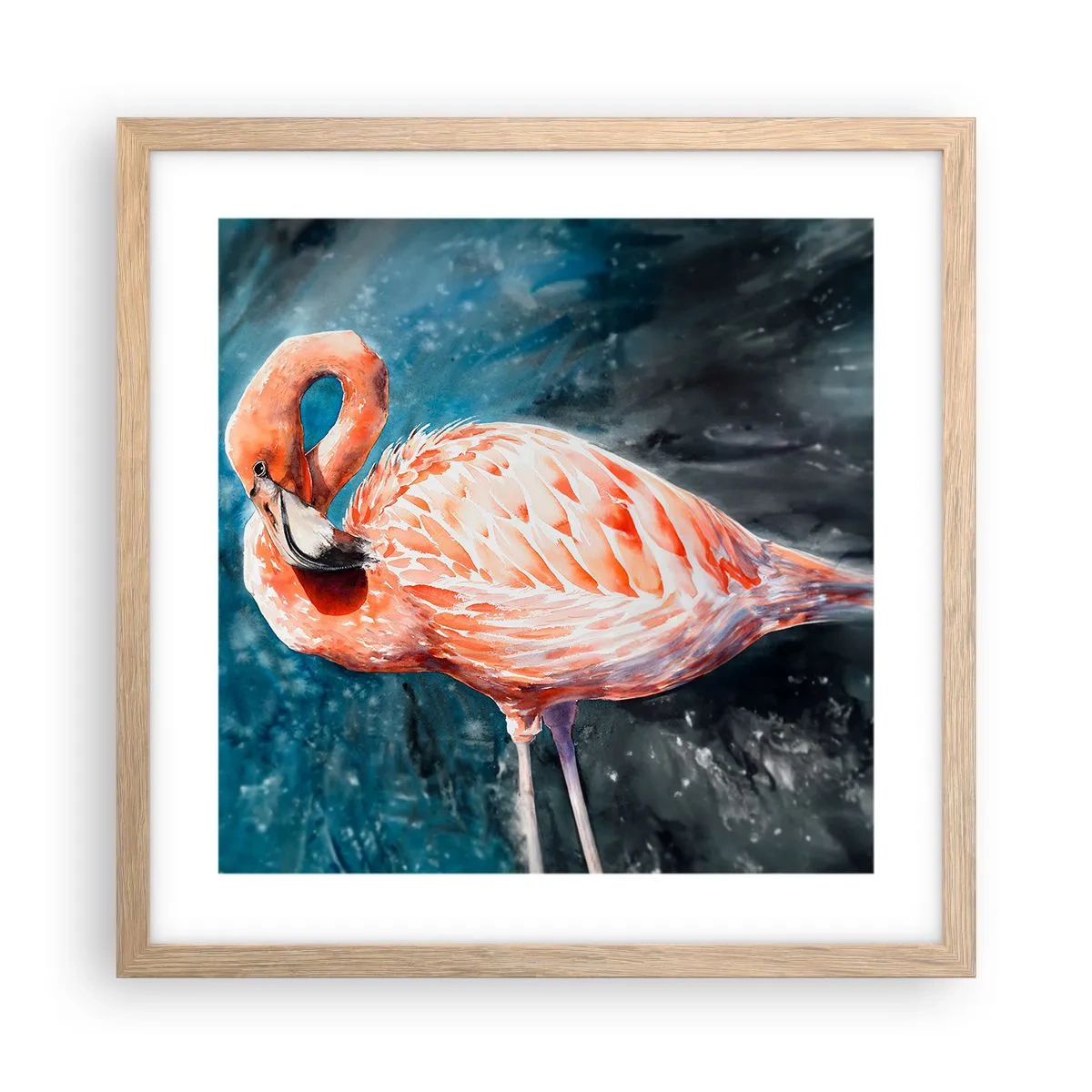 Plakat w ramie jasny dąb - Dekoracyjny z natury - 40x40 cm