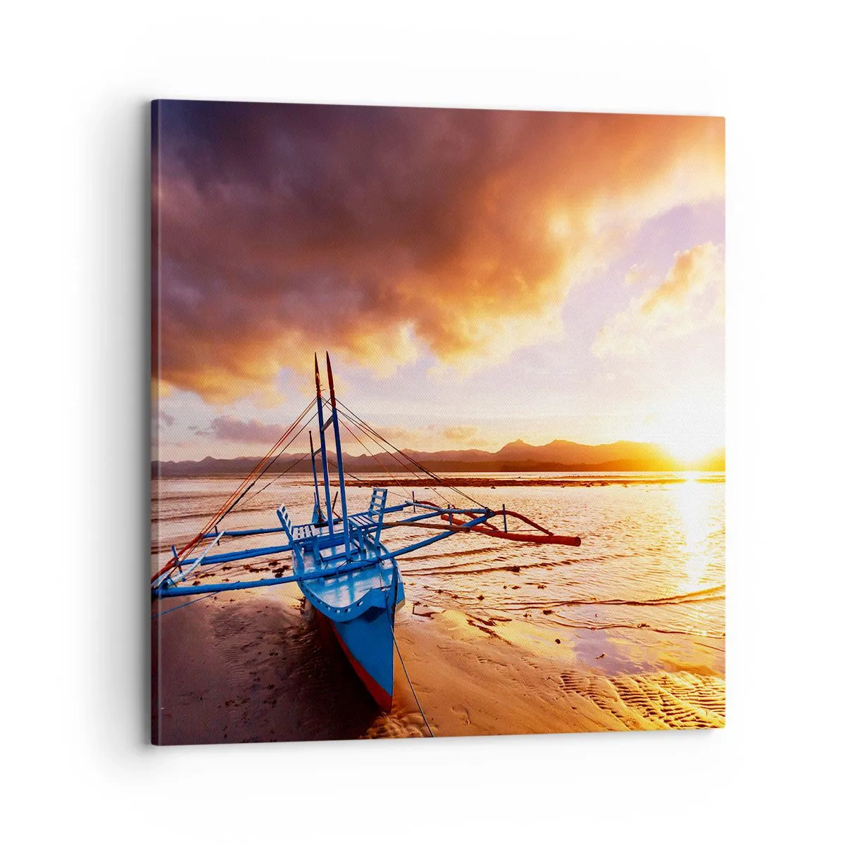 Obraz na płótnie - Po całym dniu wyciągnąć się na piasku - 70x70 cm