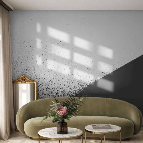 Fototapeta Standard Eco - Coraz szybciej, coraz więcej - Abstrakcja, Grafika, Czarno-Biały - 350x256 cm